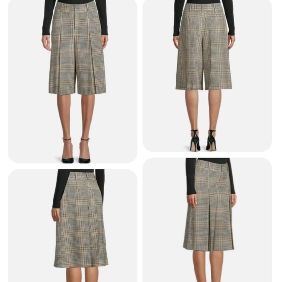 INC Modern Outpost Rebecca Plaid High Rise Gaucho Pants Size 2 - Picture 1 of 11